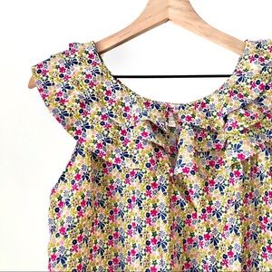 LIBERTY OF LONDON • Floral Ruffle Sleeveless Top